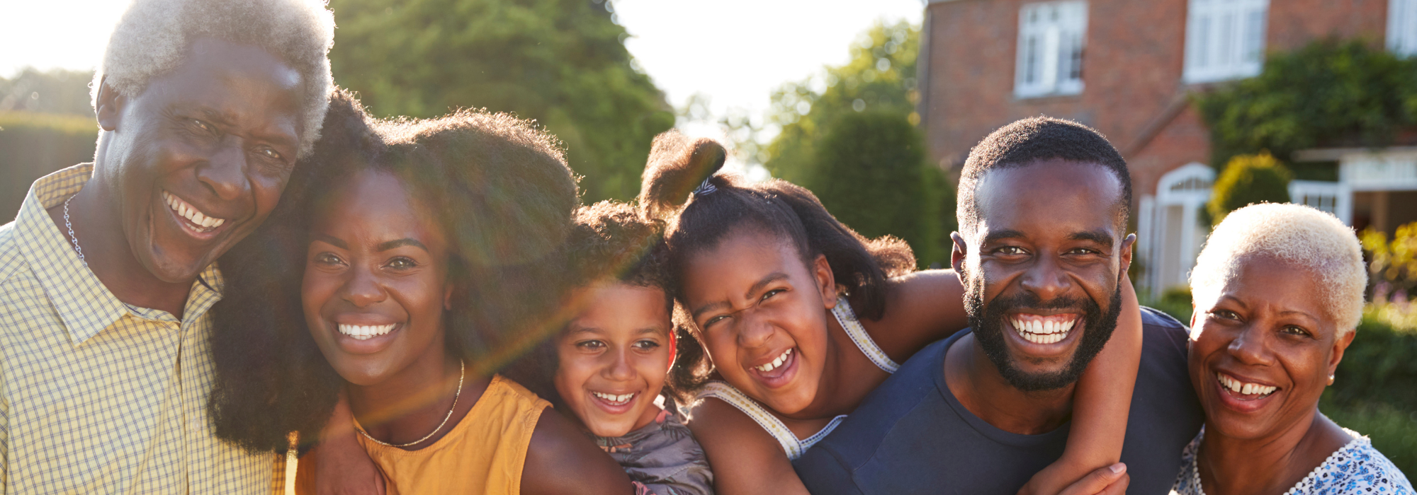 happy family at a park 